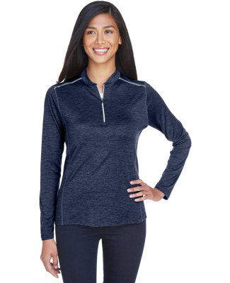 Core 365 CE401W Ladies' Kinetic Performance Quarte in Classic navy heather/ carbon