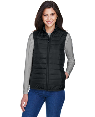 Core 365 CE702W Ladies' Prevail Packable Puffer Ve in Black
