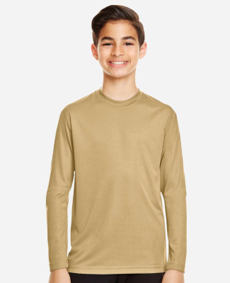 Team 365 TT11YL Youth Zone Performance Long-Sleeve in Sport vegas gold
