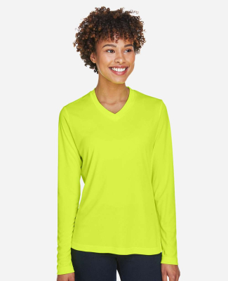 Team 365 TT11WL Ladies' Zone Performance Long-Slee in Safety yellow