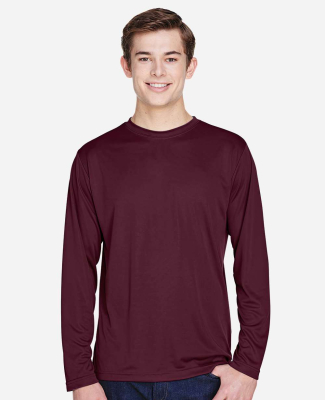Team 365 TT11L Men's Zone Performance Long-Sleeve  in Sport dark maroon