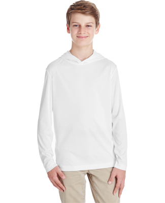 Team 365 TT41Y Youth Zone Performance Hoodie in White
