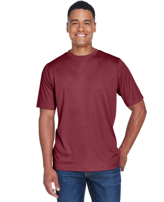 Team 365 TT11H Men's Sonic Heather Performance T-S in Sport maroon heather
