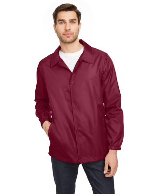 Team 365 TT75 Adult Zone Protect Coaches Jacket in Sport maroon