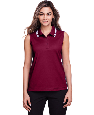 Devon and Jones DG20SW Ladies' CrownLux Performanc in Burgundy/ white