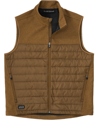 DRI DUCK 5318 Men's Summit Puffer Body Softshell V in Saddle heather/ saddle