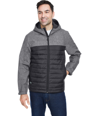 DRI DUCK 5324 Men's Pinnacle Puffer Body Softshell in Black heather/ black