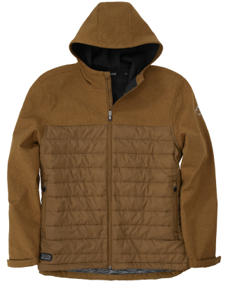 DRI DUCK 5324 Men's Pinnacle Puffer Body Softshell in Saddle heather/ saddle