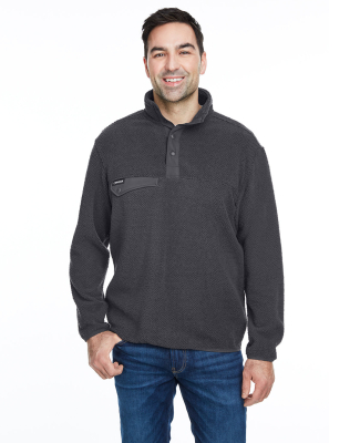 DRI DUCK 7355 Men's Brooks Sherpa Fleece Pullover in Charcoal
