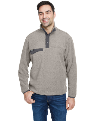 DRI DUCK 7355 Men's Brooks Sherpa Fleece Pullover in Moss