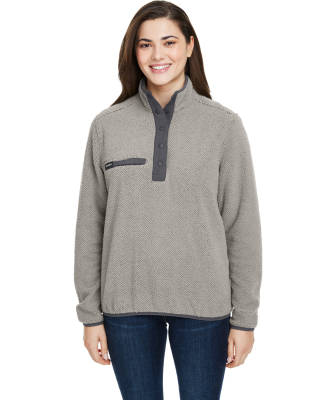 DRI DUCK 9345 Ladies' Cypress Sherpa Fleece Pullov in Moss