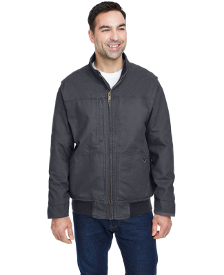 DRI DUCK 5032 Men's Force Canvas Bomber Jacket in Charcoal
