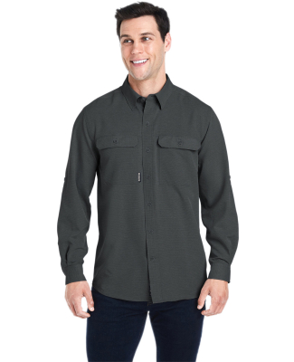 DRI DUCK 4441 Men's Crossroad Woven Shirt in Charcoal