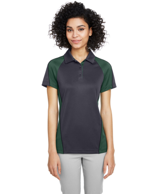 Harriton M385W Ladies' Advantage Snag Protection P in Dark charcoal/ dark green/ black