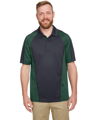 Harriton M385 Men's Advantage Snag Protection Plus in Dark charcoal/ dark green/ black