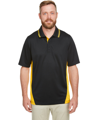 Harriton M386 Men's Flash Snag Protection Plus IL  in Black/ sunray yellow