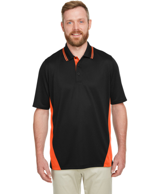 Harriton M386 Men's Flash Snag Protection Plus IL  in Black/ team orange