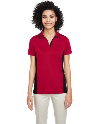 Harriton M386W Ladies' Flash Snag Protection Plus  in Red/ black