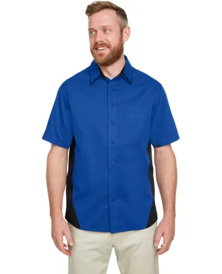 Harriton M586 Men's Flash IL Colorblock Short Slee TR ROYAL/ BLACK