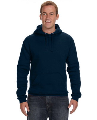 J America 8824 Adult Premium Fleece Pullover Hoode in Navy