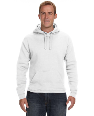 J America 8824 Adult Premium Fleece Pullover Hoode in White