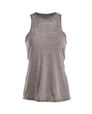 J America 8117 Ladies' Zen Jersey Tank in Cement