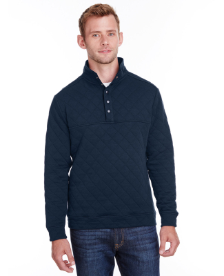 J America 8890 Adult Quilted Snap Pullover in Navy