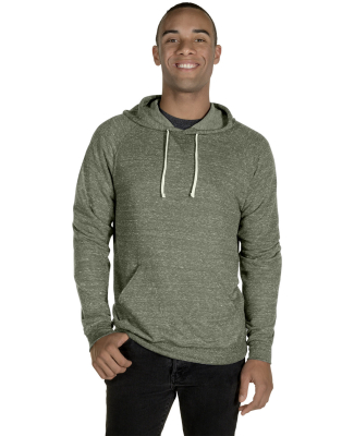 Jerzees 90M Adult Snow Heather Raglan Hooded Sweat in Military green
