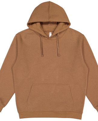 LA T 201Z Adult Pullover Fleece Hoodie in Coyote brown