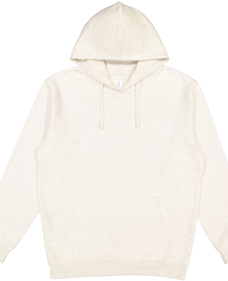 LA T 201Z Adult Pullover Fleece Hoodie in Natural heather