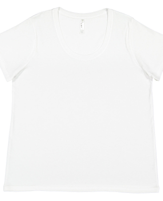 LA T 3816 Ladies' Curvy Fine Jersey T-Shirt in Blended white