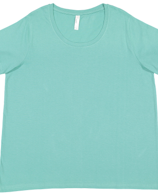 LA T 3816 Ladies' Curvy Fine Jersey T-Shirt in Saltwater