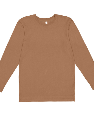 LA T 6918 Men's Fine Jersey Long-Sleeve in Coyote brown