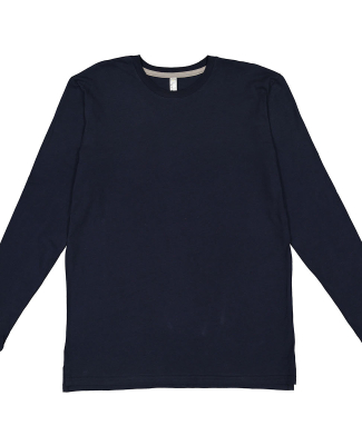 LA T 6918 Men's Fine Jersey Long-Sleeve in Navy
