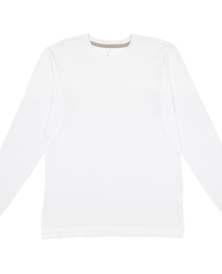 LA T 6918 Men's Fine Jersey Long-Sleeve in White