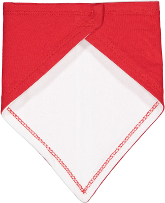 Rabbit Skins 1012 Infant Premium Jersey Bandana Bi in Red/ white