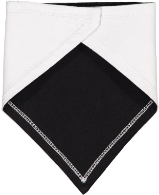 Rabbit Skins 1012 Infant Premium Jersey Bandana Bi in White/ black