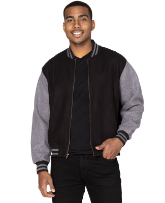 Threadfast Apparel 364J Unisex Legend Jacket in Black/ charcoal heather