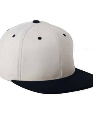 Yupoong-Flex Fit 110F Adult Wool Blend Snapback C in Natural/ black
