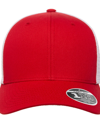 Yupoong-Flex Fit 110M Adult 110® Mesh Cap in Red/ white