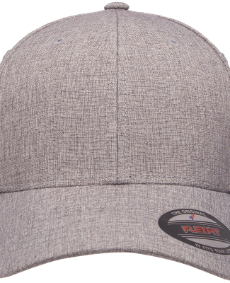 Yupoong-Flex Fit 6350 Adult Heatherlight Cap in Grey