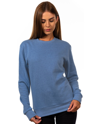 Next Level Apparel 9002 Unisex Malibu Pullover Swe in Heather bay blue