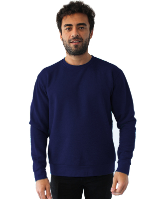 Next Level Apparel 9002 Unisex Malibu Pullover Swe in Heather midnight navy