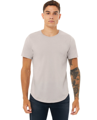 Bella + Canvas 3003 FWD Fashion Men's Curved Hem S in Heather cool grey