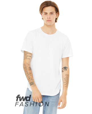 Bella + Canvas 3003 FWD Fashion Men's Curved Hem S in White