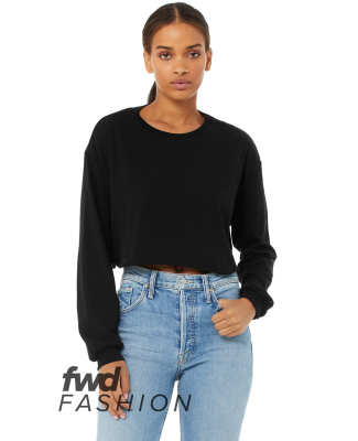 Bella + Canvas 6501 FWD Fashion Ladies' Cropped Lo in Black