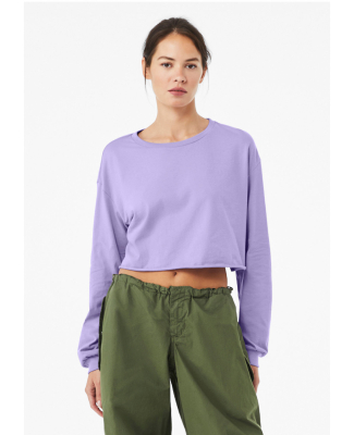 Bella + Canvas 6501 FWD Fashion Ladies' Cropped Lo in Dark lavender