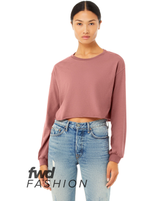 Bella + Canvas 6501 FWD Fashion Ladies' Cropped Lo in Mauve