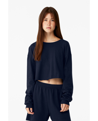 Bella + Canvas 6501 FWD Fashion Ladies' Cropped Lo in Navy