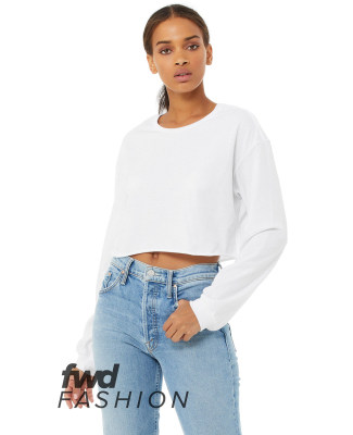 Bella + Canvas 6501 FWD Fashion Ladies' Cropped Lo in White